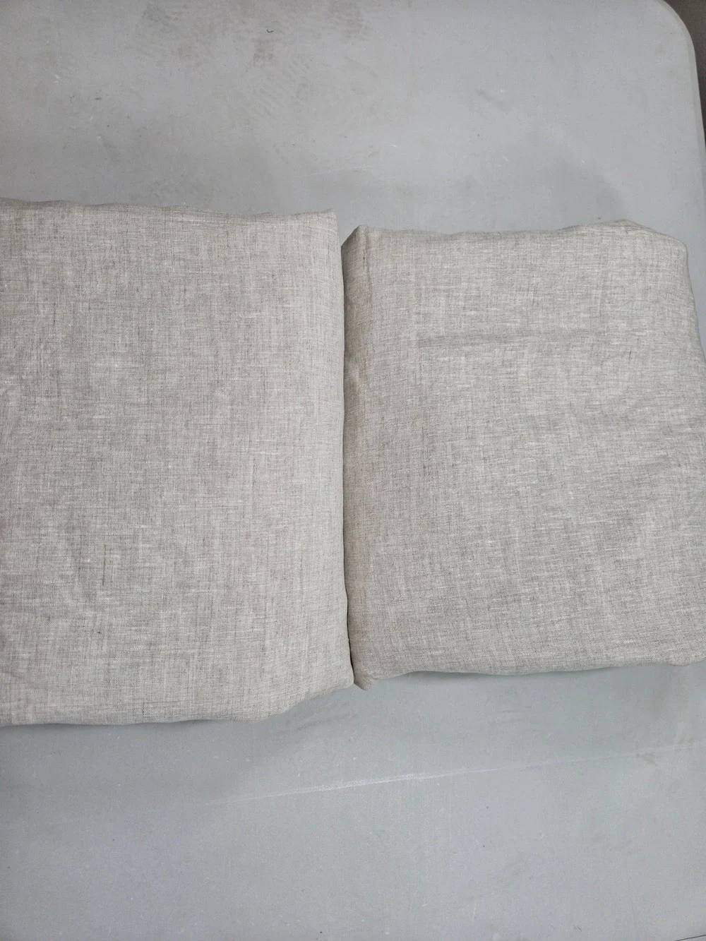 NWOT QUINCE Set Of 2 48x96 European Linen True Blackout Curtains Flax 0009